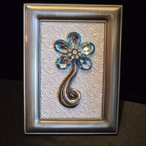 Handmade Framed Jewelry Art 5.5"W x 7.5"H